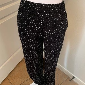 Polka Dot Elastic Waist Pants